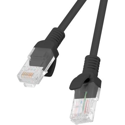 Lanberg PCU5-10CC-0300-BK Netzwerkkabel 3 m Cat5e U/UTP (UTP) Schwarz (U/UTP, CAT5e, 3 m), Netzwerkkabel