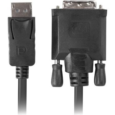 Thumbnail - Lanberg CA-DPDV-10CU-0018-BK Videokabel-Adapter DispalyPort DVI-D 24+1 (1.80 m, DisplayPort), Video Kabel