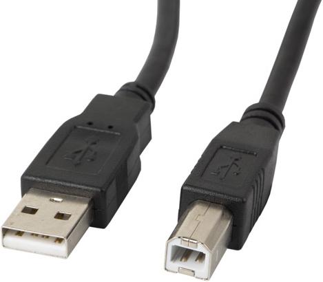 Produktbild Lanberg CA-USBA-11CC-0050-BK USB Kabel 5 m 2.0 USB B Schwarz (5 m, USB 2.0)
