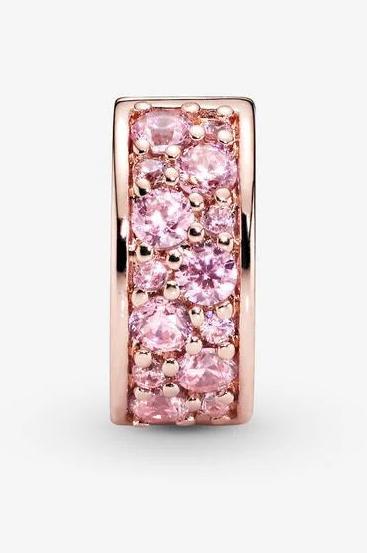 Immagine prodotto Pandora Clip Pavé Shine Pink in Rosé (Argento 925, Gioiello)