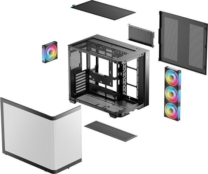 Produktbild Deepcool " CG530U 4F ATX Panoramaglas 4x ARGB black" (ATX, ITX, Micro ATX (mATX))