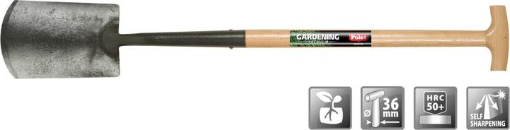 Polet 107008 Schwanenhals-Spaten 280/170 EPOXY T-ST 75CM