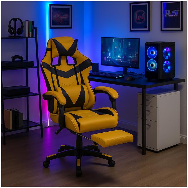Produktbild HTI-Living Gaming Stuhl Krit Eco Gelb-Schwarz