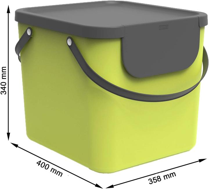 Image du produit Rotho Albula afvalscheiders - BPA vrij - 40L - lime groen (1034405070WS) (40 l)