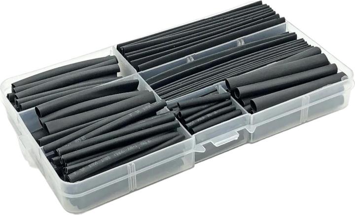 Purecrea Schrumpfschlauch Set schwarz 140 Stück / Total 7.6m (140 x)