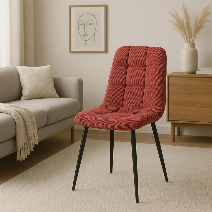 Actual product image CLP 4er Set Esszimmerstuhl Tilde gepolstert mit Rückenlehne bis 150 kg belastbar