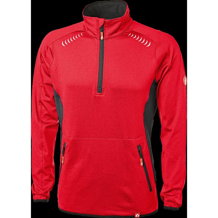 Produktbild Magni Tech-Fleecepullover rot/schwarz meliert Gr. XL Fortis Elements (XL)