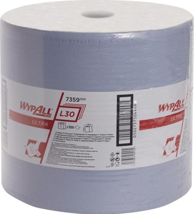 Kimberly-Clark Wipe WYPALL L30 7359 L380xW350approx. mm blue 3-ply (1000 pcs.)