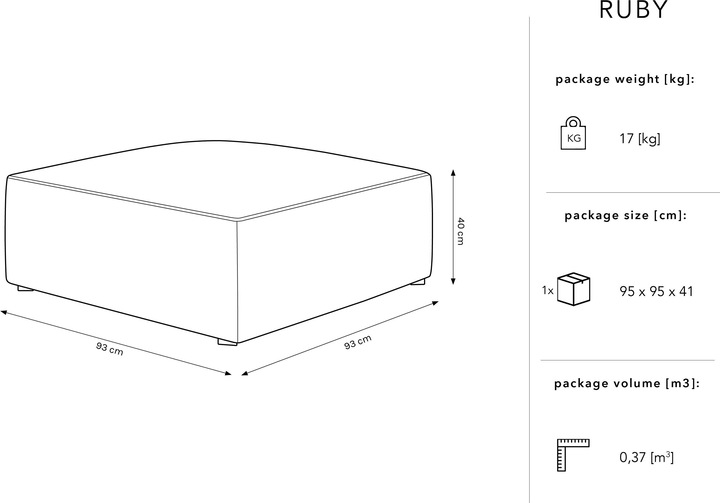 Actual product image Micadoni Ruby (Cushioned stools)