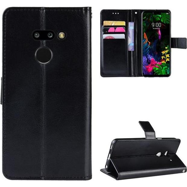 Thumbnail - MU Classic Crazy Horse Leder Hülle (LG G8 ThinQ), Smartphone Hülle, Schwarz