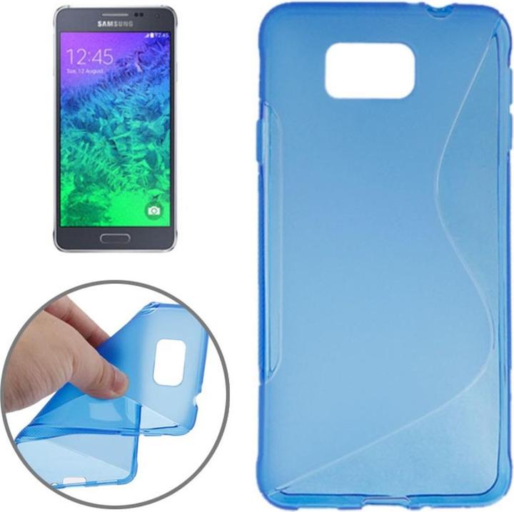 Produktbild König Design Handyhülle TPU Schutzhülle für Samsung Galaxy Alpha G850F Blau (Samsung Galaxy Alpha)