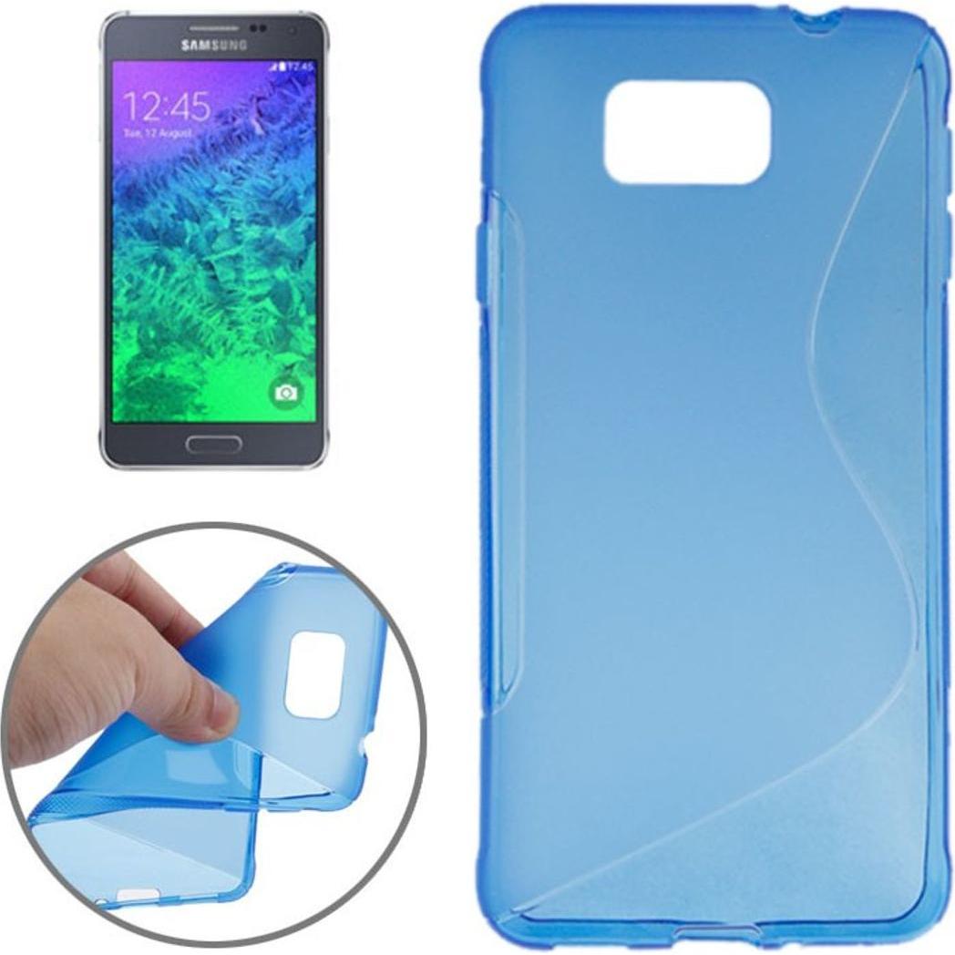 König Design Handyhülle TPU Schutzhülle für Samsung Galaxy Alpha G850F Blau (Samsung Galaxy Alpha), Smartphone Hülle, Bl...