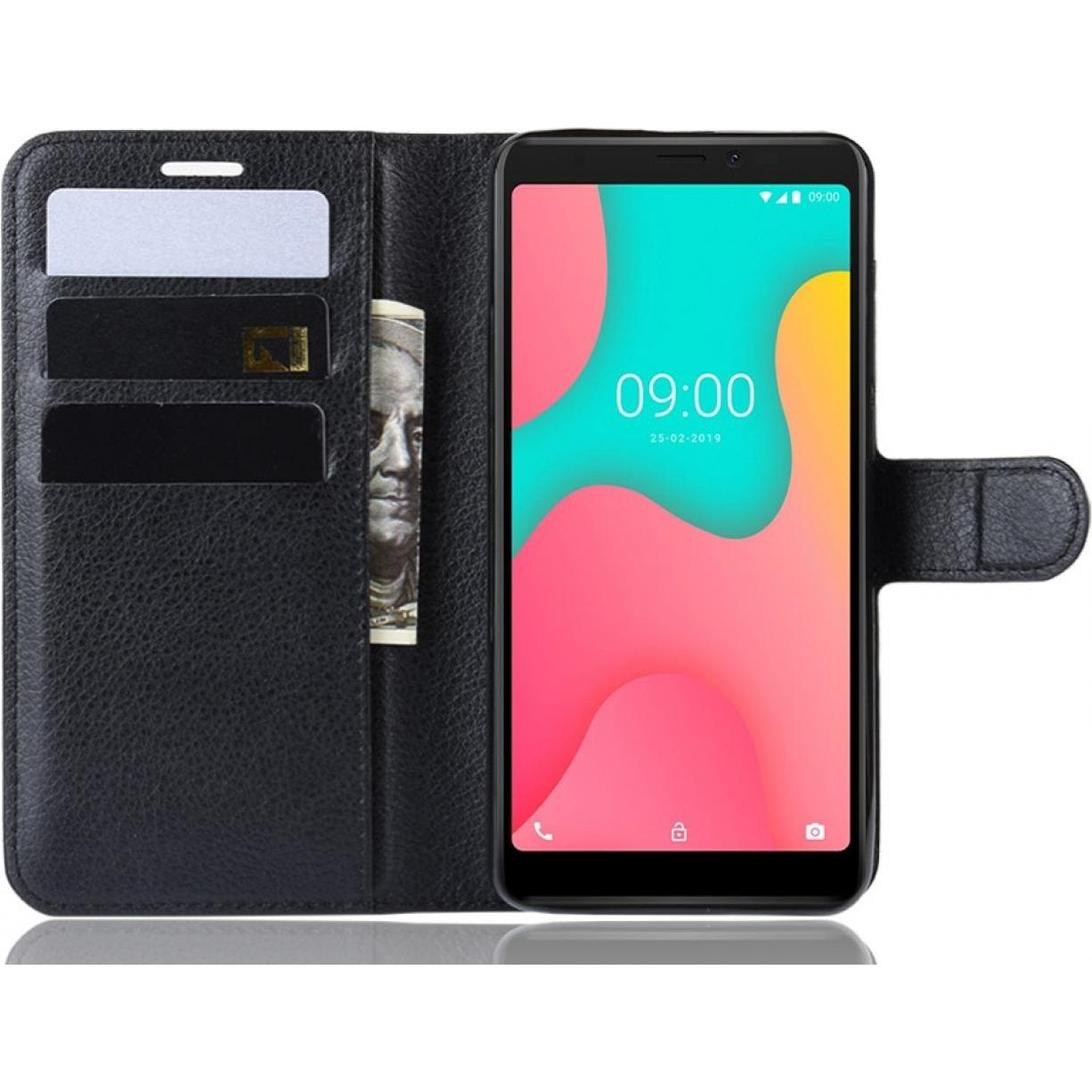 Thumbnail - Screenguard Wiko Y60 Leather Guard Lederhülle (Wiko Y60), Smartphone Hülle, Schwarz