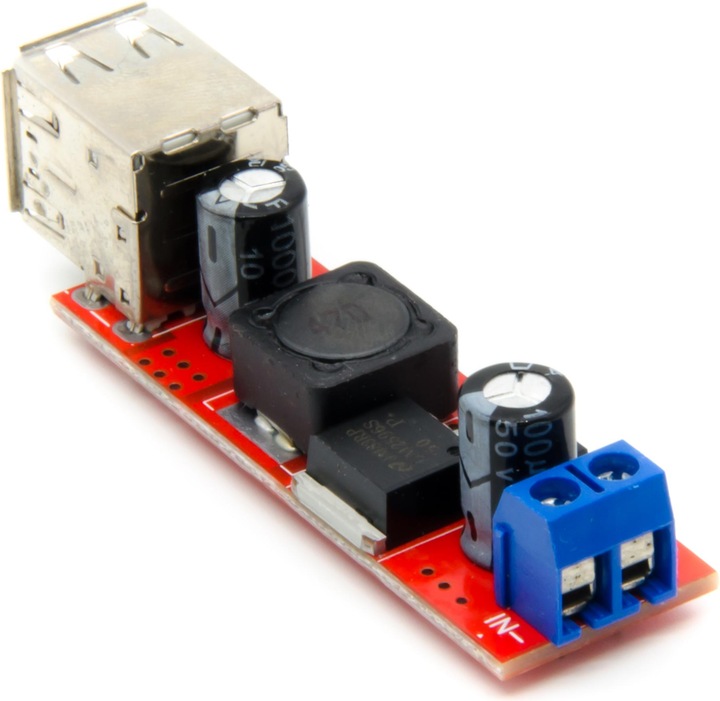 Actual product image Purecrea 5V 3A LM2596 DC-DC Step-Down with USB