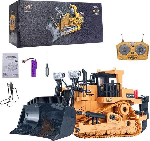 Immagine prodotto Hermex Telecomando Spingi Caterpillar Giocattolo Bulldozer Modelli di veicoli da costruzione 1:20