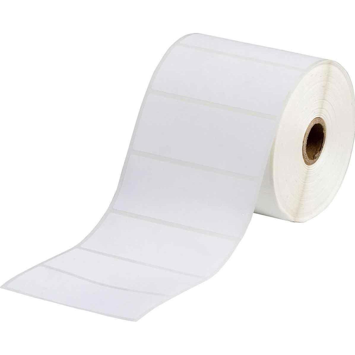 Brady, Etiketten, THT-158-490-1.5-SC, FreezerBondz, Polyester, Weiss, 95.25 x 38.10 mm, permanent, 25mm Kern (1