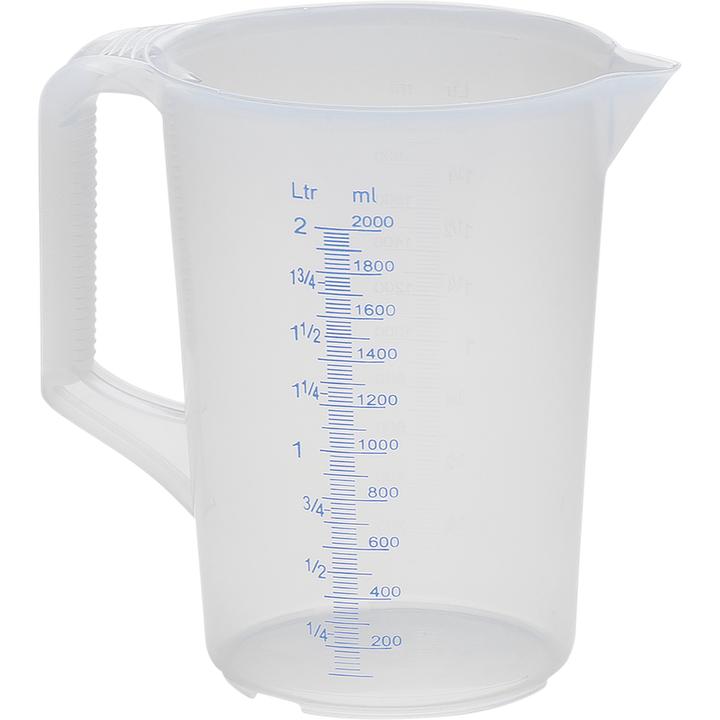 Actual product image Hünersdorff Measuring jug 2000 ml polypropylene transparent D151xH206mm handle open (2000 ml)