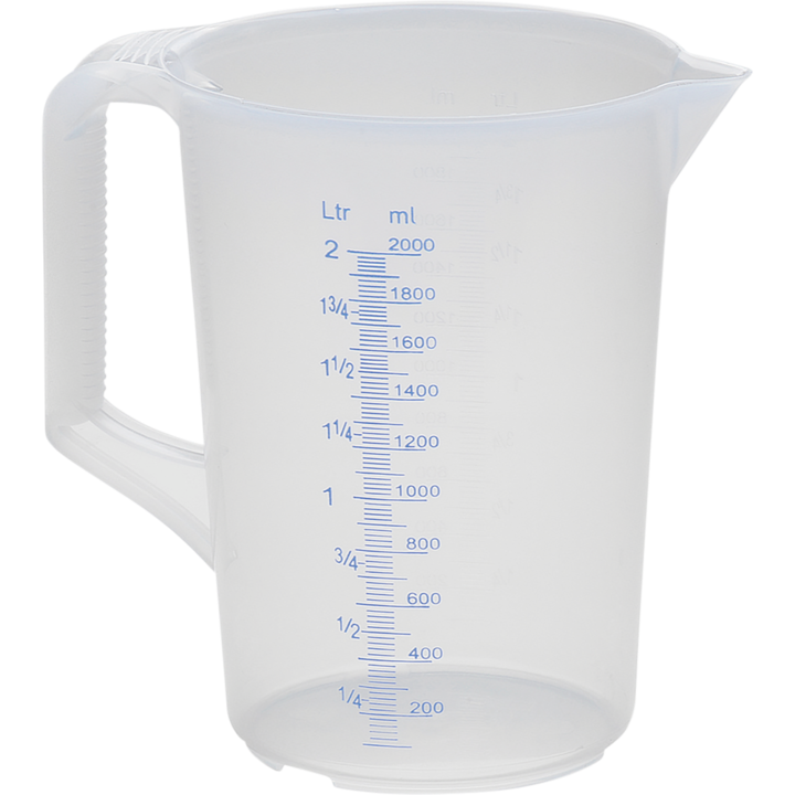 Actual product image Hünersdorff Measuring jug 2000 ml polypropylene transparent D151xH206mm handle open (2000 ml)