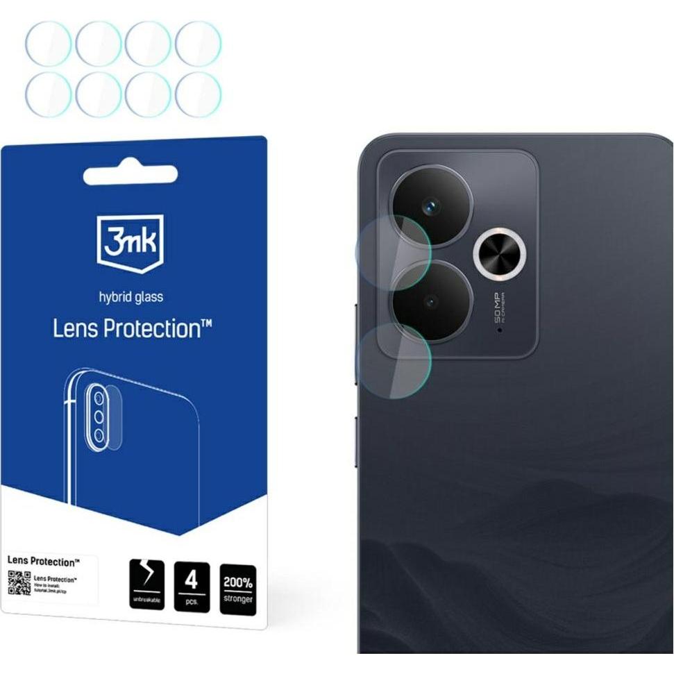 3MK Ochrona na obiektyw aparatu Lens Protect do Realme 14 5G / 14T 5G 4szt (4 pz., Realme 14), Pellicola protettiva smartphone, Trasparente