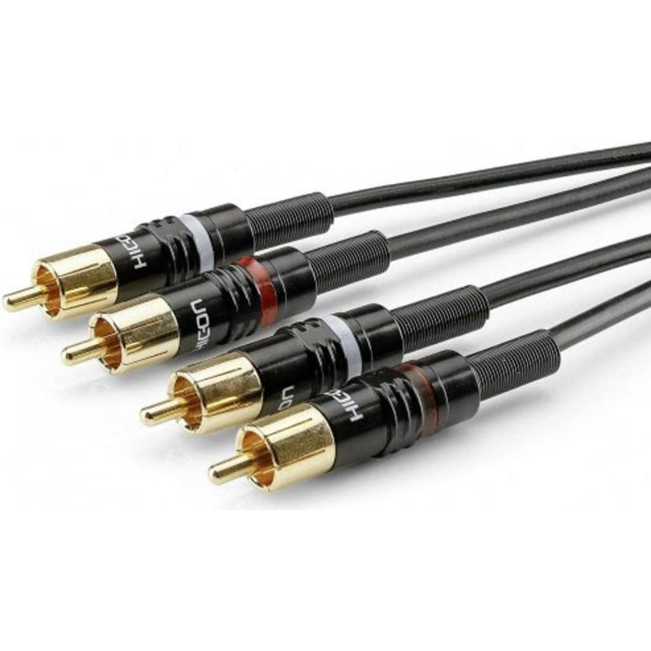 Sommer Cable HBP-C2-0300 Klinke / Cinch Audio Anschlusskabel (2x Cinch-Stecker - (3 m, Cinch), Audio Kabel