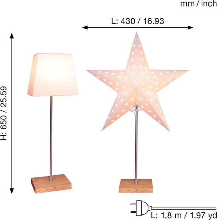 Produktbild Star Trading Weihnachtsstern beleuchtet stehend | Fensterstern mit Beleuchtung | Weihnachtsdeko Fens