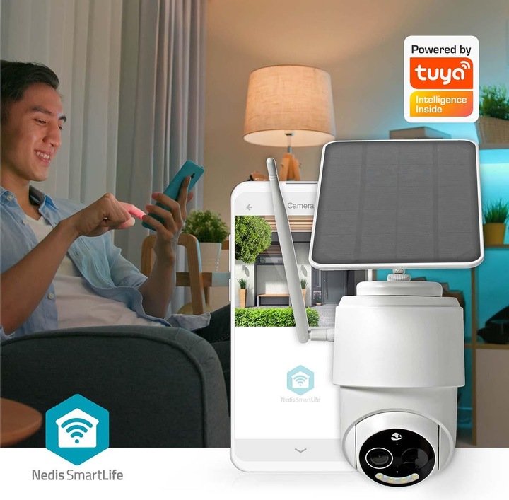 Actual product image Nedis SmartLife Outdoor Camera | Wi-Fi | Full HD 1080p | Pan tilt | IP65 | Max. Battery life: 5 (1920 x 1080 Pixels)