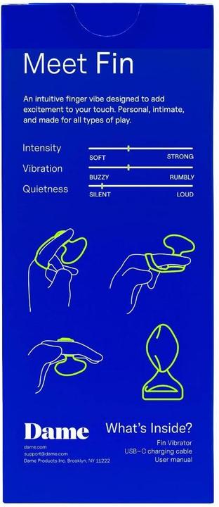 Productafbeelding Dame Fin 2.0 FingerVibrator Quartz