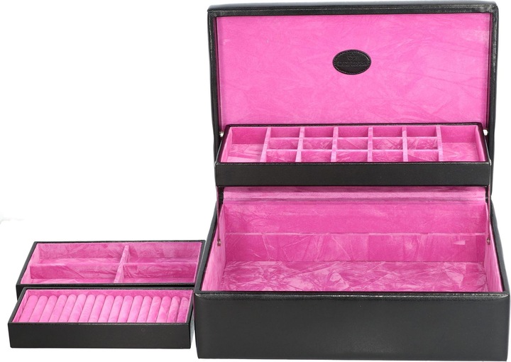 Produktbild Windrose Charms- und Ringbox Merino Moda - Schwarz L