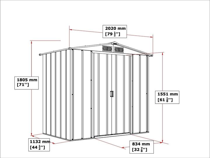 Produktbild Tepro Gerätehaus Eco 6x4, anthrazit/weiss