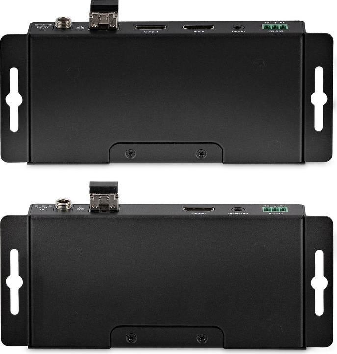 Produktbild StarTech COM 4K HDMI over Fiber Extender Kit 4K 60Hz 3300ft 1km Single Mode/1000ft 300m Multimode LC (Kabel)