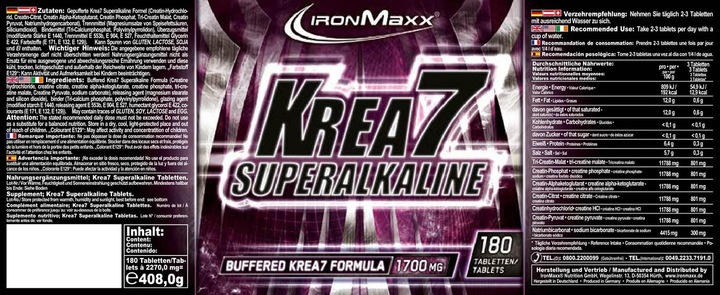 Produktbild IronMaxx Krea7 Superalkaline (1 Stück, Tabletten)