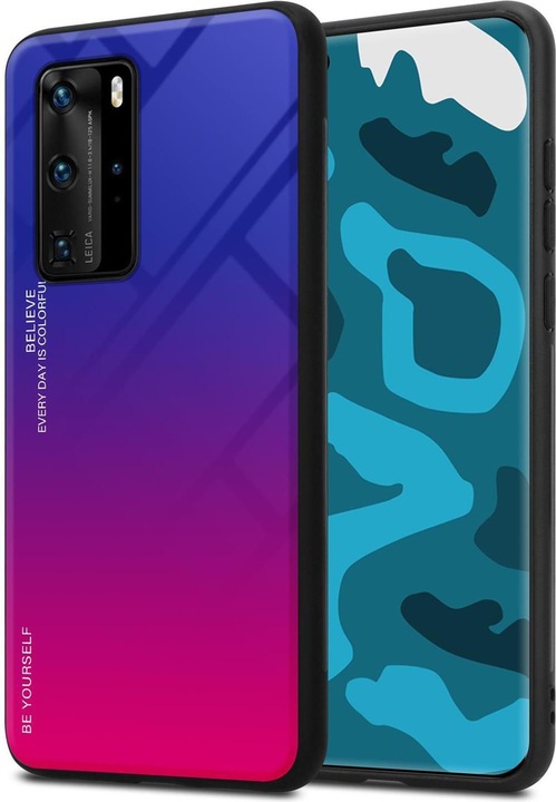 Produktbild Cadorabo TPU 2 Farben Glas Cover (Huawei P40 Pro+)