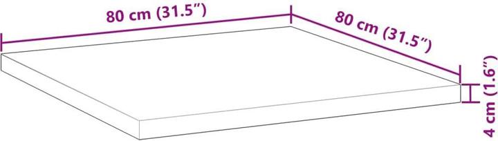Actual product image vidaXL Ursa (80 x 80 x 4 cm)