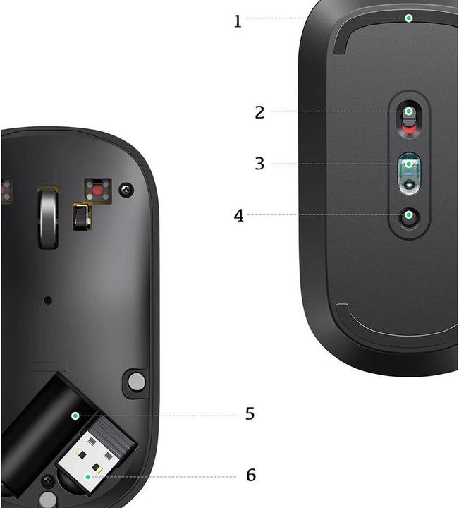 Actual product image Ugreen Wireless Mouse MU001 (Green)