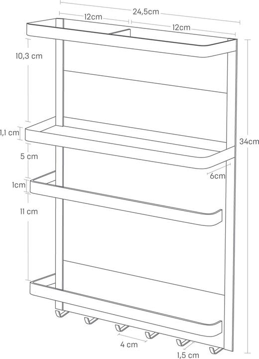 Produktbild Yamazaki Magnetisch Keukenrekje Koelkast - Tower - Wit (2744)