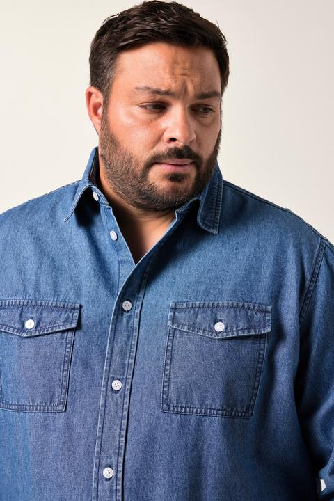 Actual product image Men+ Jeanshemd, Langarm, Kentkragen, Comfort Fit (L)