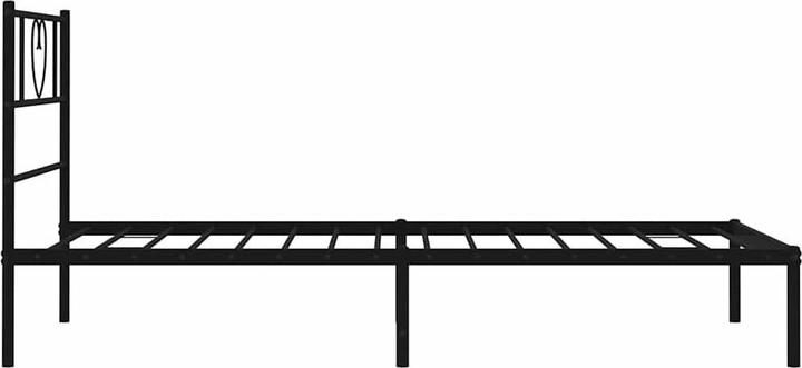 Actual product image vidaXL Bed frame with headboard footboard metal bed Bed black 75x190cm (75 x 190 cm)