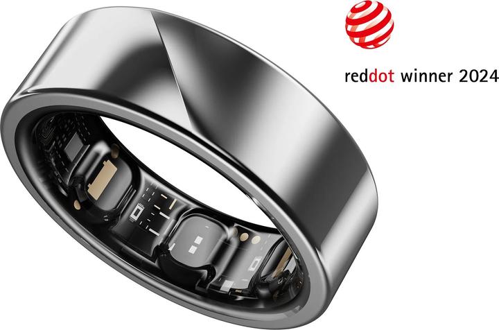 Actual product image Luna Ring Smart Ring (9, Stardust Silver)