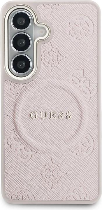 Actual product image Guess - Saffiano Peony Embossed Ring MagSafe (GUHMS26MPSAMSECP) - Samsung Galaxy S26 Plus - Pink (Samsung Galaxy S26)