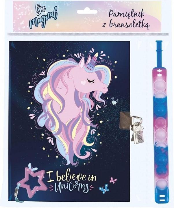 Produktbild Derform Tagebuch mit Vorhängeschloss + Einhornarmband 13