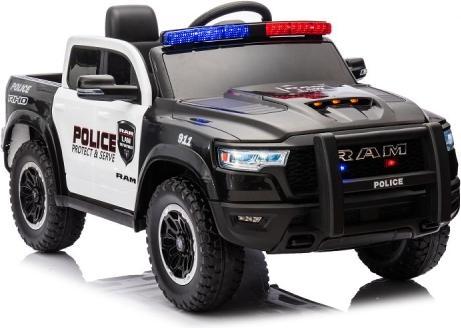 Es-toys Elektro Kinderauto Polizei Dodge RAM 1500 RHO Mit Lederitz und EVA Reifen (12 V)