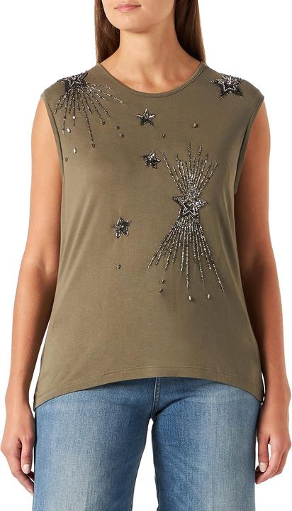 Actual product image Pinko Martina Embroidered Jersey Top (XS)