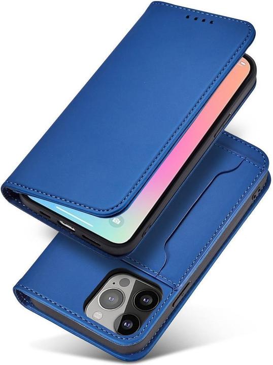 Actual product image Hurtel Magnet Card Case for Samsung Galaxy S23+ flip cover wallet stand blue (Samsung Galaxy S23+)
