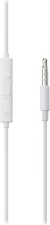 Actual product image Deltaco E130 Semi-in-ear earbuds, answer button, 3.5mm, mic, white (Cable)