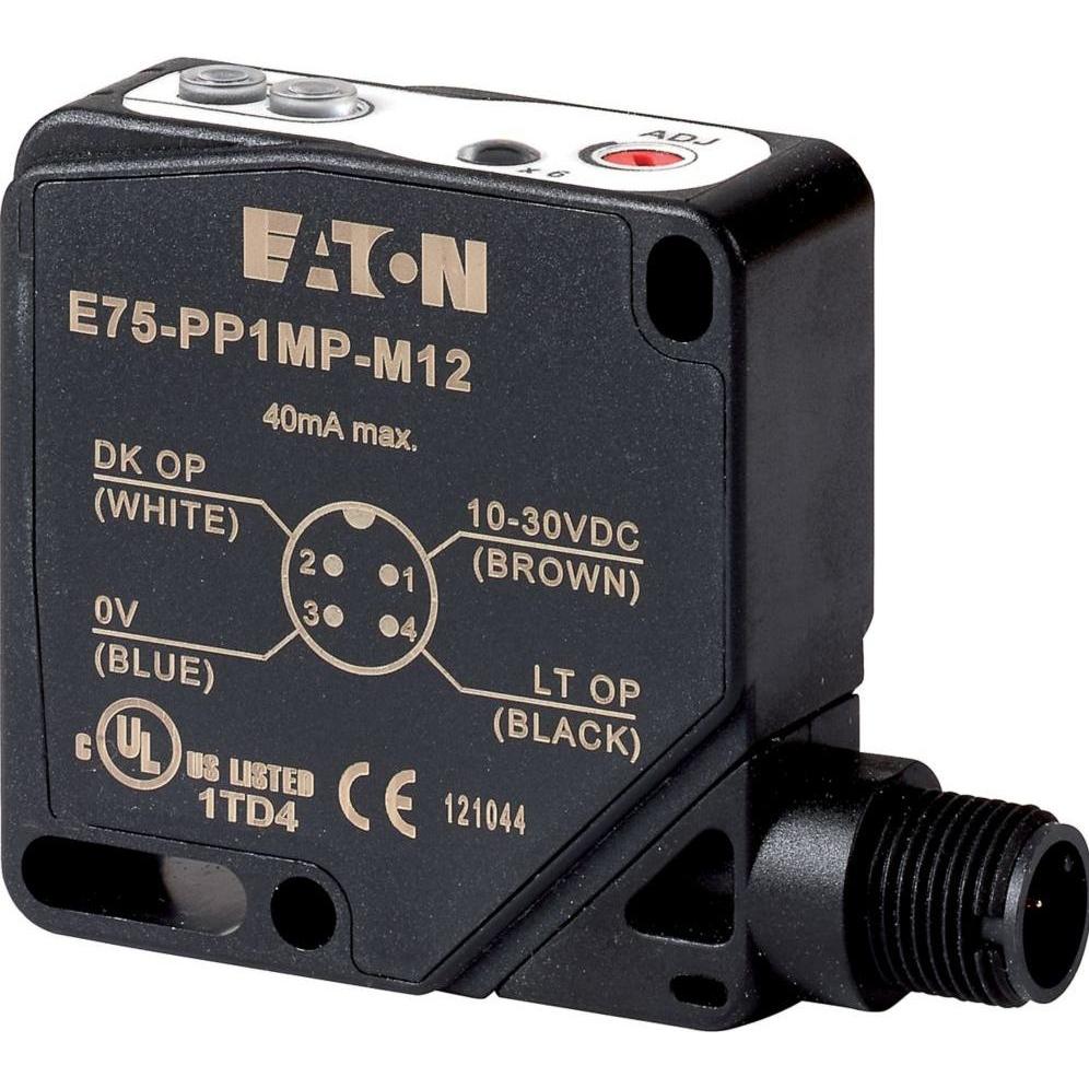 Eaton Näherungssensor, HxBxT=50x18x50mm, Sn=3-10cm, 10-30VDC, PNP, M12 166998, Elektronikmodul