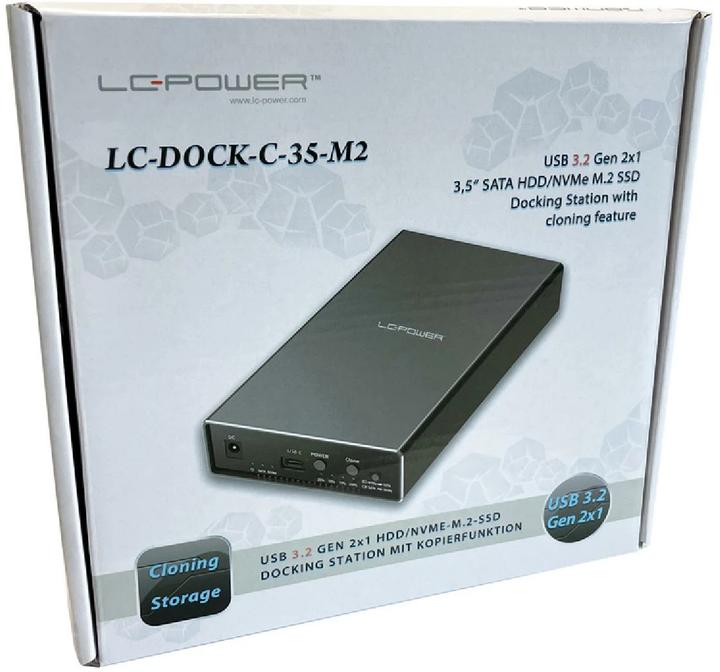 Immagine prodotto LC-Power LC-DOCK-C-35-M2 Docking USB3.2 NVMe e SATA-M.2 al dettaglio (3.5", M.2)