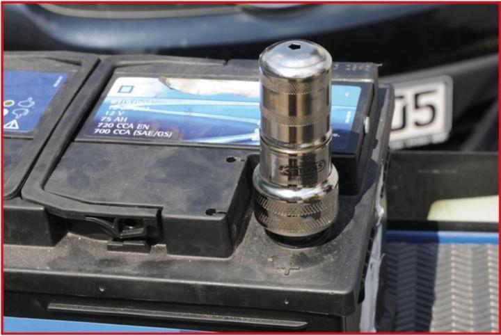 Actual product image KS Tools Battery terminal cleaning brush.120mm