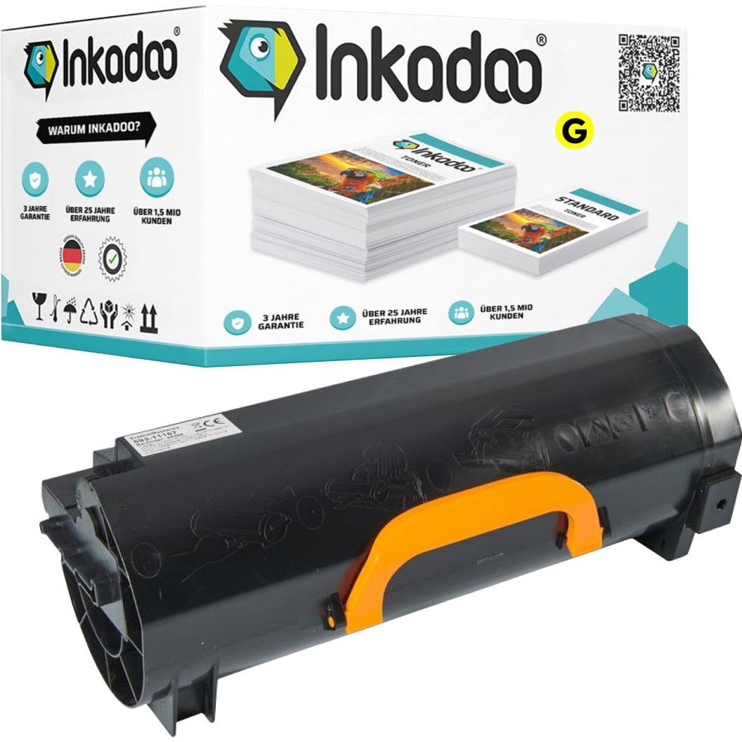 Inkadoo, Toner, Toner kompatibel zu Dell 593-11130 / 7C6F7 Toner, schwarz Schwarz (BK)