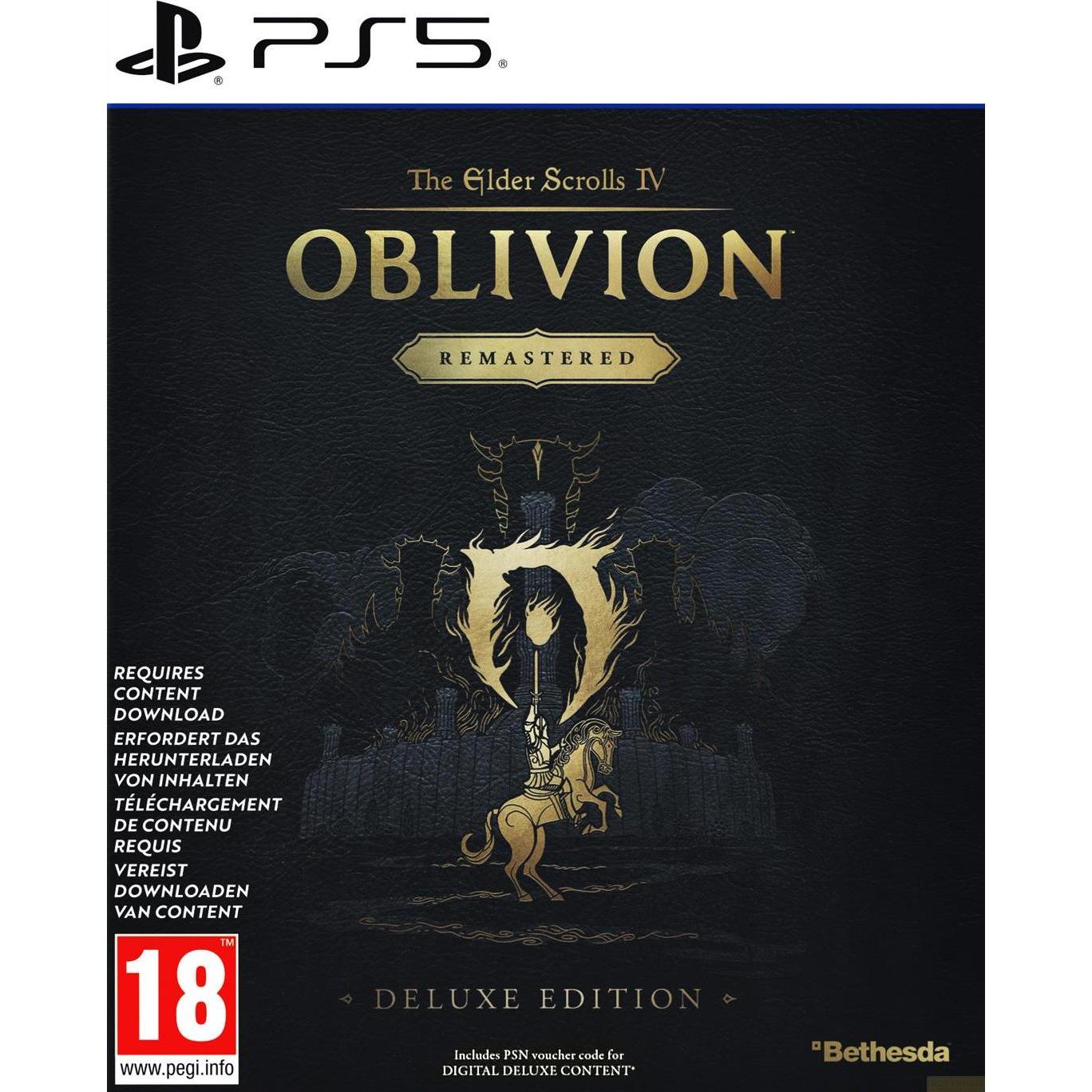 Bethesda Elder Scrolls IV: Oblivion Remastered Deluxe Edition (PS5, DE ...