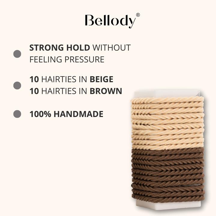 Image du produit Bellody Minis chouchous Mocha Brown/Champagne Beige (Élastiques à cheveux)